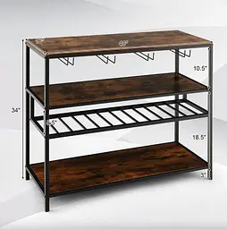 Стіл для кухні Costway Alfred фуршетний в стилі Loft - мініатюра 8