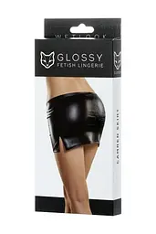 Міні-спідниця Glossy Fetish Lingerie L чорний - мініатюра 4