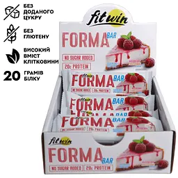 Батончик FitWin Forma Bar Малиновий чізкейк 720 г (12 шт. х 60 г) - мініатюра 2