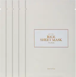 Зволожувальна тканинна маска з екстрактом рису I'm from Rice Sheet Mask 5 шт 20 мл - мініатюра 2