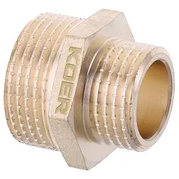 Ніпель редукційний Koer 1/2 "х3 / 4" Kf.N0608.Wn без нікелю KR2995 - мініатюра 2