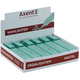 Набір маркерів Axent Highlighter 2537-A 1-5 мм клиноподібний 12 шт. пастель бірюзовий (2537-09-A) - мініатюра 2