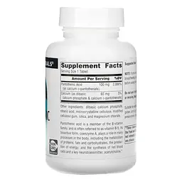 Пантотенова кислота Source Naturals Pantothenic Acid 100 мг 250 таблеток - мініатюра 2