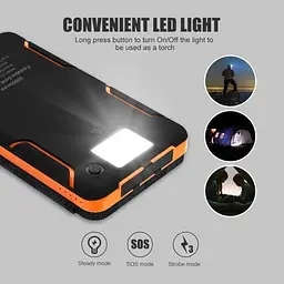 Зарядний пристрій на сонячних батареях Power Bank 25000mAh 10Вт - мініатюра 2