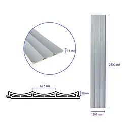 Рейка декоративна Sticker Wall WPC стінова 205х14х2900мм SW-00003015 - мініатюра 3
