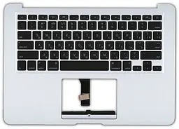 Клавіатура для ноутбука Apple MacBook Air 2012+ (A1466) Black, (Silver TopCase), UA (горизонтальний ентер) - мініатюра 2