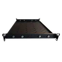 Полка 19" Hypernet 1U глиб. 400мм, в шкафи глибиною 600мм, чорна (U-FS-60-BLACK) - мініатюра 3