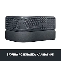 Клавіатура Logitech ERGO K860 for Business Bluetooth/Wireless UA Black [920-010352] [81153] - мініатюра 4