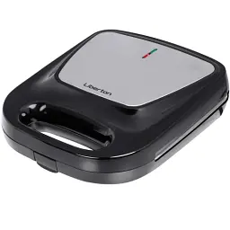 Мультимейкер Liberton LSM-5107, Black/Silver, 1400W, 4в1 гриль, трикутні сендвічі 4шт, бельгійські вафлі 2шт, горішки 12шт, антипригарне покриття, індикатор живлення та готовності, автоматичний контроль температури