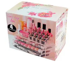 Акриловий органайзер бокс для косметики та біжутерії Cosmetic Storage Box прозорий WM-2 (WM-2_220) - мініатюра 2