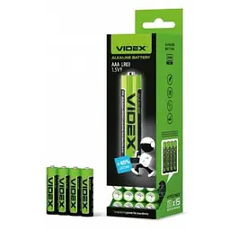 Батарейка VIDEX LR03 (AAA) box 4шт (60/720) (6195)