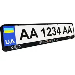 Рамка номерного знака Poputchik пластик с объемными буквами Ford 52х13.5х2 см 2 шт