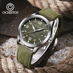 Водостійкий механічний годинник Ochstin Military silver - мініатюра 8