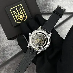 Наручний годинник жіночий 022 Silver-Black Mechanic Вільна бо Українка Patriot acs0030979 - мініатюра 4