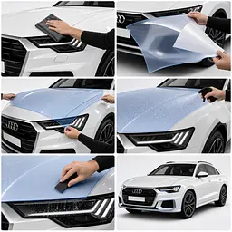 Антигравійна захисна бронеплівка за лекалами для Audi Q8 4M facelift 2024- повний кузов - мініатюра 3