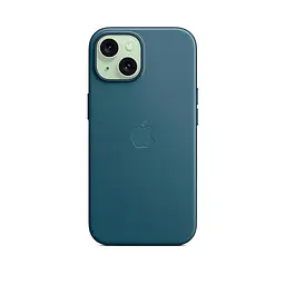 Чехол для Apple iPhone 15 Plus, FineWoven Case with MagSafe, синий, защитная накладка из материала FineWoven, противоударный, для iPhone, защита всего корпуса, поддержка беспроводной зарядки и MagSafe, (ARM71980) - мініатюра 6