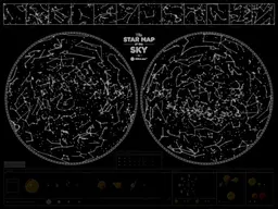 Карта зоряного неба 1DEA.me "Star map of the sky" (13033) - мініатюра 4