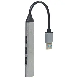 Хаб Usb Gembird UHB-U3P1U2P3-02, Grey, Usb 3.1 - 1xUsb 3.1 / 3xUsb 2.0, кабель 13 см, алюмінієвий корпус