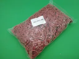 Банківські гумки, Plast, №25, червоні, 1,2 мм, діаметр 25 мм, 1 кг, для фіксації грошей і касової роботи - мініатюра 2