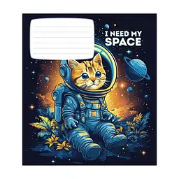 Зошит Школярик I need my space 12 аркушів клітинка (012-3496K), в асортименті