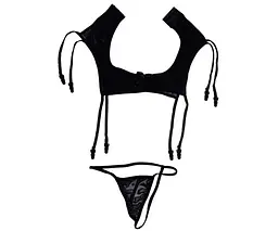 Эротический пояс для чулок с трусиками S/M/L - миниатюра 3