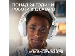 Навушники з мікрофоном Logitech G325 Lightspeed Wireless White (981-001531) - мініатюра 8