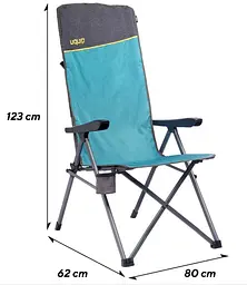 Крісло розкладне Uquip Justy XL Blue/Grey (244037) (DAS303232) - мініатюра 6