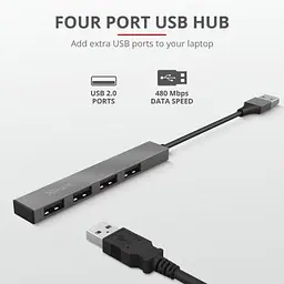 Концентратор Trust Halyx Aluminium 4-Port Mini USB Hub (23786_TRUST) - мініатюра 9