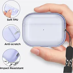 Чохол AhaStyle Transparent Case для Airpods Pro 2 Purple [133867] - мініатюра 6