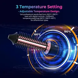 Щітка для випрямлення та завивки UKLISS Thermal Brush Cordless 3 в 1 22 мм - мініатюра 4
