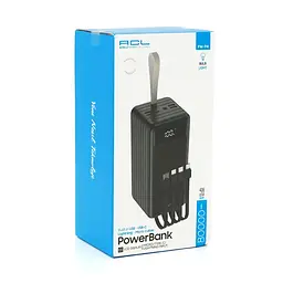 Універсальна зарядна батарея Power Bank ACL PW-94 80000mah + зарядні кабелі (Чорний) - мініатюра 4