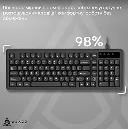 Провідна ігрова клавіатура Ajazz AF-B-98 USB Black - мініатюра 6