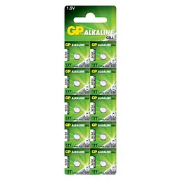 Батарейки GP Alkaline 1.5V 177-U10 Дискові Лужні AG4 LR626 SR66 10 шт.