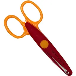 Ножиці дитячі "Craft" 1606A(Red-Orange) з фігурним лезом