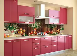 Кухонний фартух Польові Ромашки наклейка букет дошки квіти натюрморт Коричневий 60х300 см Happy Pocket Z180528 - мініатюра 2