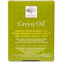 Жирні кислоти New Nordic Green Oil Omega 3-6-9, 60 капсул