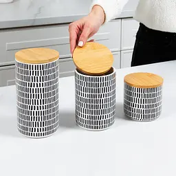 Місткість для зберігання МВМ My Home 700 мл сіра (KP-16 M GRAY/WOOD) - мініатюра 4