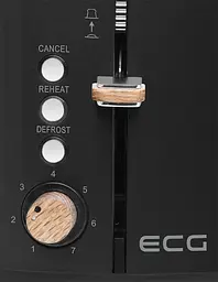 Тостер ECG ST 2768 Timber Black - мініатюра 6