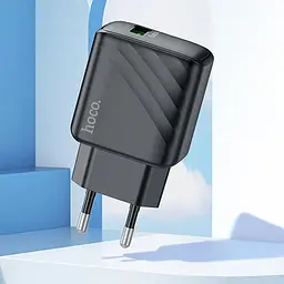 МЗП Hoco CS21A Rich QC3.0 18W (1USB-A) Black - мініатюра 5