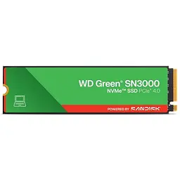 Накопичувач SSD 1TB WD Green SN3000 G4 M.2 NVME (WDS100T4G0E)