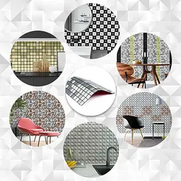 Самоклеюча панель під алюміній Sticker Wall SW-00001167 30x30смx3 мм Срібний - мініатюра 5