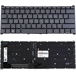 Клавіатура для ноутбука ACER (AS: A314-36 A314-42) ukr темно-сірий без фрейма підсвічування клавіш