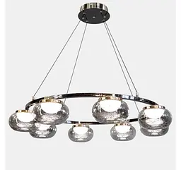 Світлодіодна люстра підвісна Artlight LQ7125-8 з вісьма графітовими плафонами, 50W - мініатюра 4