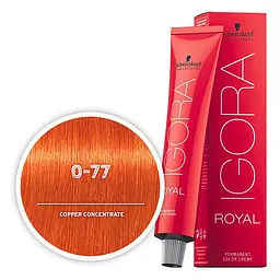Фарба-мікстон для волосся Schwarzkopf Professional Igora Royal New, відтінок 0-77 (мідний концентрат), 60 мл (2683623) - мініатюра 2
