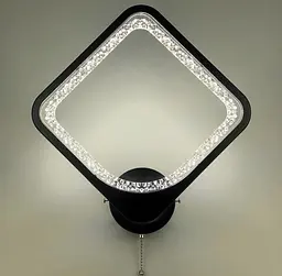 Стильний настінний LED світильник у чорному корпусі Line F 2281/1L Q BK - мініатюра 2