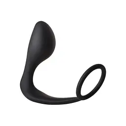 Анальна пробка з ерекційним кільцем Fantasstic Anal Plug With Cockring Black