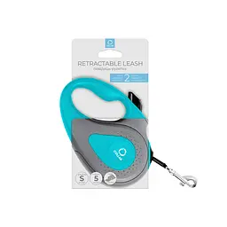 Повідець-рулетка Collar для собак, розмір S, 15 кг, 5 м, світловідбивна стрічка, блакитний - мініатюра 3