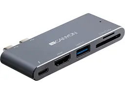 Док-станція для ноутбука Canyon Docking Station with 5 port, Thunderbolt 3 (CNS-TDS05DG) - мініатюра 2