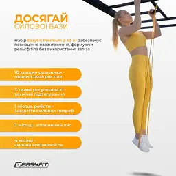 Набір двошарових резинок для підтягування EasyFit Premium 2-45 кг (4 шт) - мініатюра 10