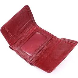 Компактний жіночий гаманець із натуральної шкіри ST Leather 23073 бордовий - мініатюра 6